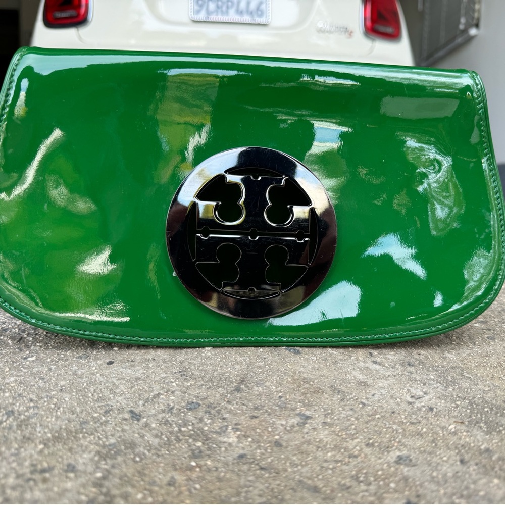 Kelly Green Patent Leather Clutch